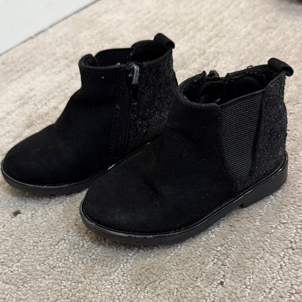Black Glitter Ankle Boots by Harper Canyon